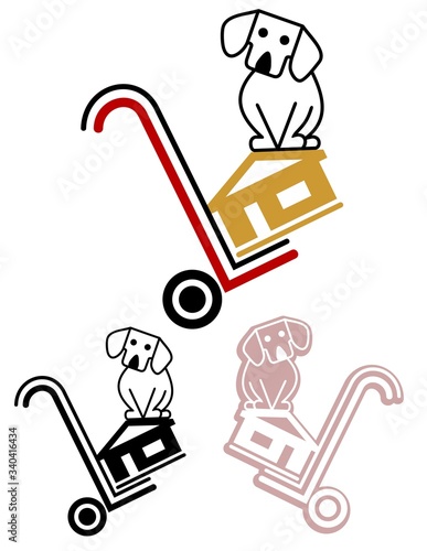 Icon for moving when you have a pet.  With bonus variations.