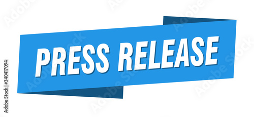 press release banner template. press release ribbon label sign