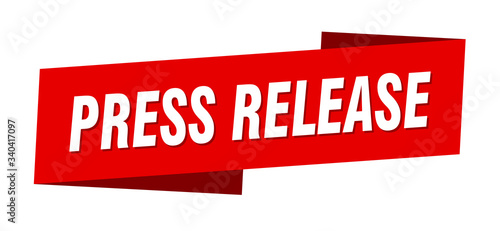 press release banner template. press release ribbon label sign