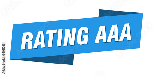 rating aaa banner template. rating aaa ribbon label sign