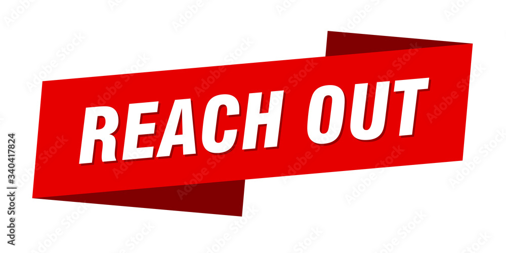 reach out banner template. reach out ribbon label sign reach out banner template. reach out ribbon label sign