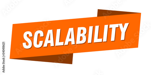 scalability banner template. scalability ribbon label sign