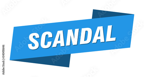 scandal banner template. scandal ribbon label sign
