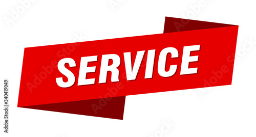 service banner template. service ribbon label sign
