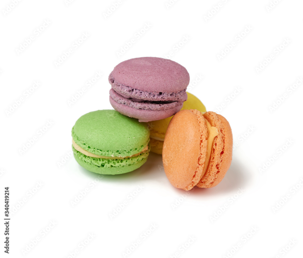 round baked multi-colored almond flour cakes macarons round baked multi-colored almond flour cakes macarons