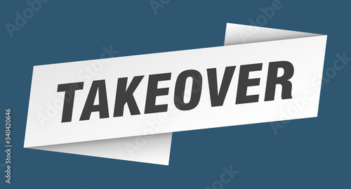takeover banner template. takeover ribbon label sign