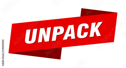 unpack banner template. unpack ribbon label sign