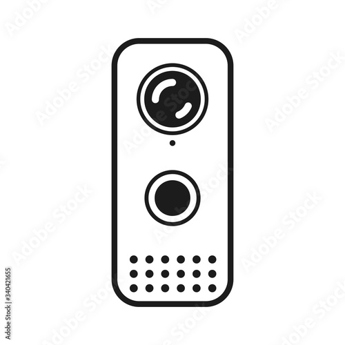 Doorbell rings icon – vector