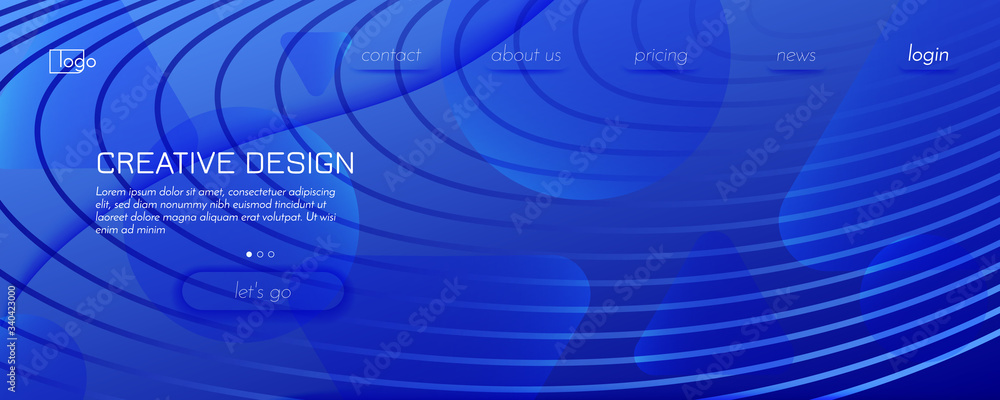 Blue Futuristic Abstract. Creative Motion. 3d Blue Futuristic Abstract. Creative Motion. 3d
