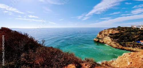 view on coast in Benagil Portugal