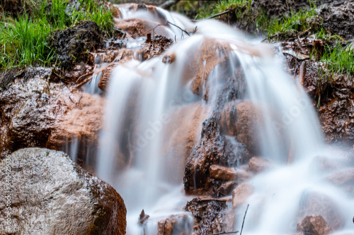 beautiful waterfall in the forest  long exposure