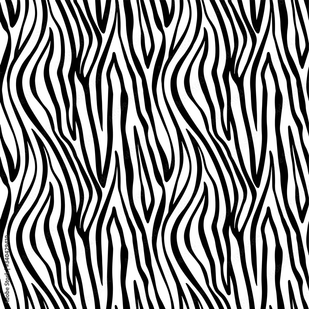 Seamless pattern abstract repeat pattern with different geometric shapes, brawn, black, white. Animal skin zebra. Exotic decorative jungle ornament made of wild animal fur prints. Zebra background