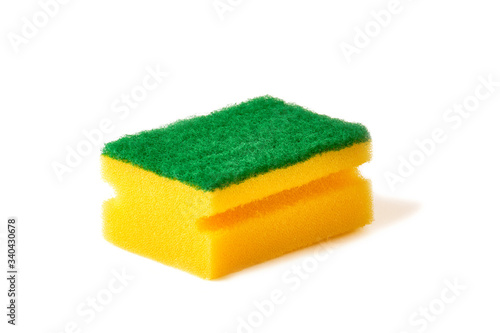 yellow sponge isolated on white