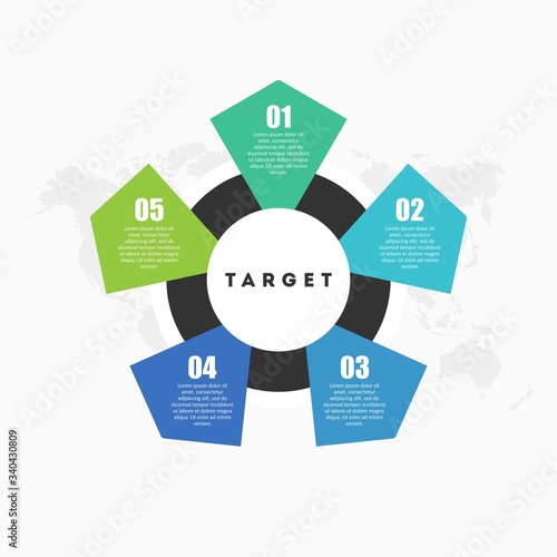 Abstract Business Infographic Element Premium Vector