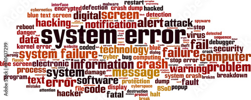 System error word cloud