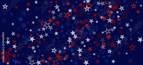 National American Stars Vector Background. USA Veteran's Memorial Independence 4th of July President's Labor 11th of November Day 
