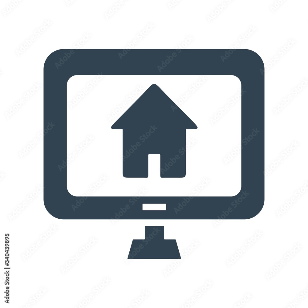 Smart house icon in flat style. Internet of things concept.