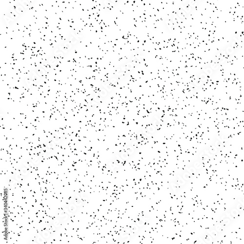 Vector seamless pattern with hand drawn noise texture/Abstract halftone background in black and white