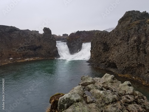 Hjalparfoss Waterfall, Iceland