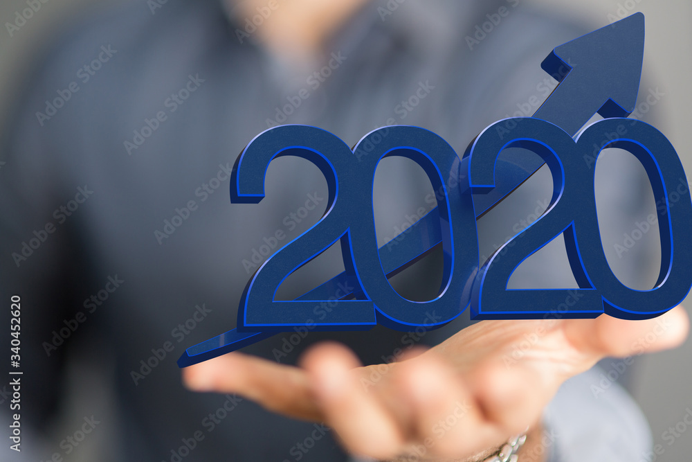 the 2020 business year up goals and success illustration the 2020 business year up goals and success illustration