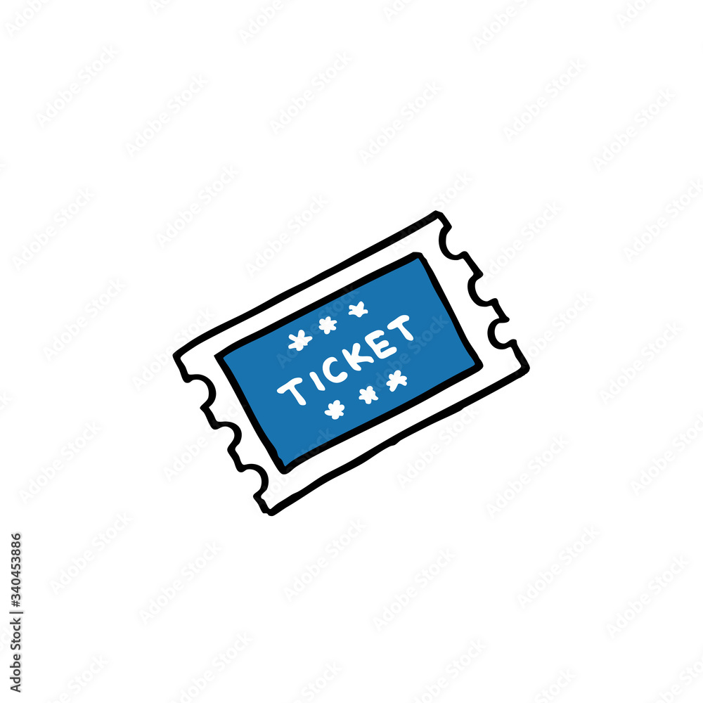 ticket doodle icon ticket doodle icon