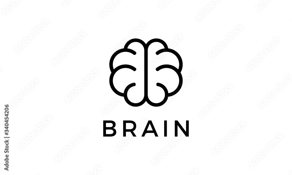 brain vector icon logo design concept brain vector icon logo design concept