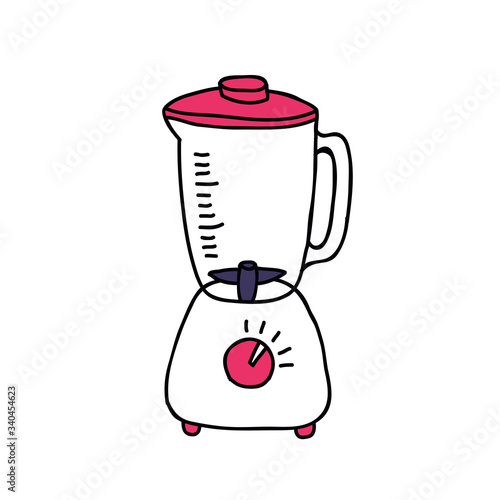 stationary blender doodle icon