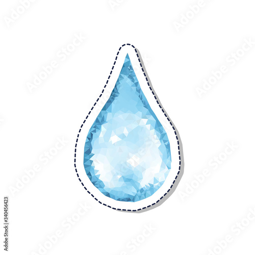polygonal drop of water illustration