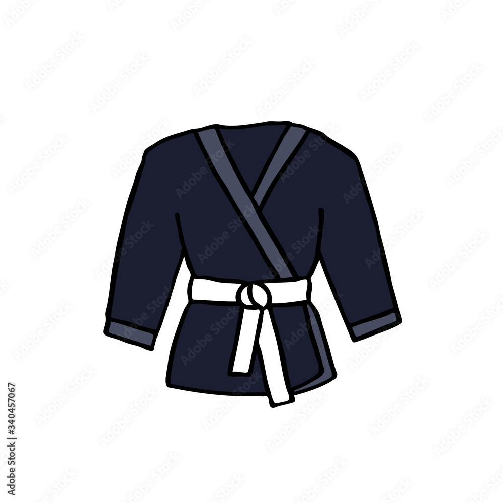karate suit doodle icon