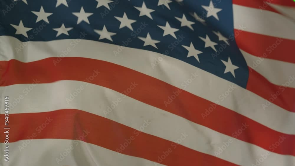 Close up of American flag blowing by wind with green screen background. Shot in 4k resolution Close up of American flag blowing by wind with green screen background. Shot in 4k resolution