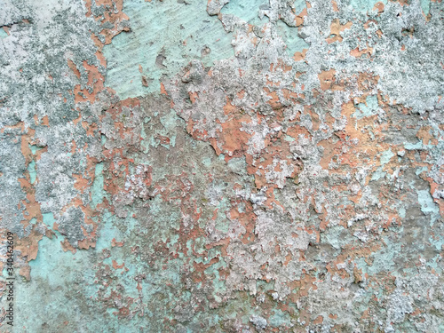 Dirty and Old cement wall texture background. Grunge background with peeling paint. Wall texture can be used as a wall frame and wall background.