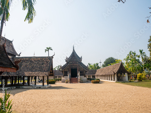 Intharawat or Wat Ton Kwen temple.Old traditional Buddhist temple in the historic central.Buddhist temple is major tourist famous at Chiang Mai,Thailand.
