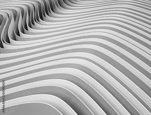 Waves pattern futuristic background. 3d render illustration