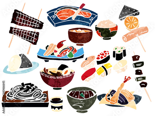 温かい印象の和食イラスト1