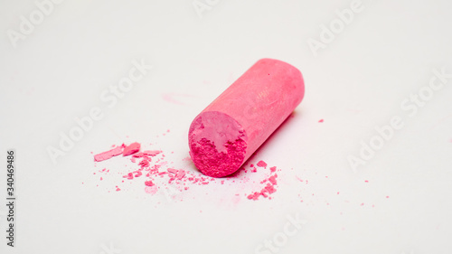  Pink chalk color pencil close up