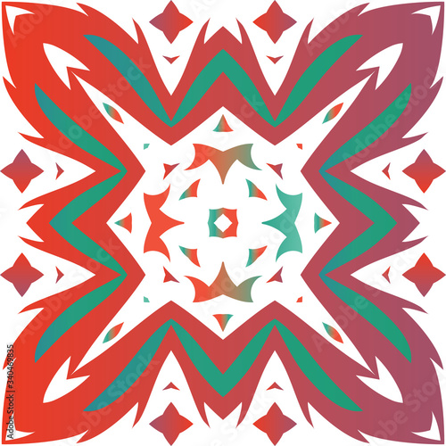 Ethnic ceramic tile in mexican talavera.