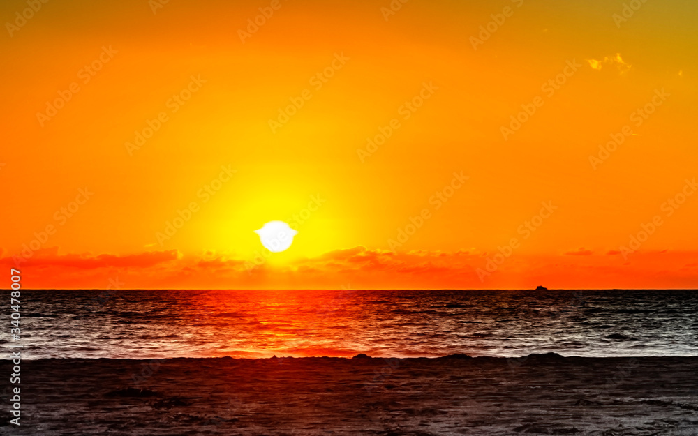 sunset on the sea, sea, sun, ocean, beach, sky, clouds, waves, summer, golden, dusk, evening