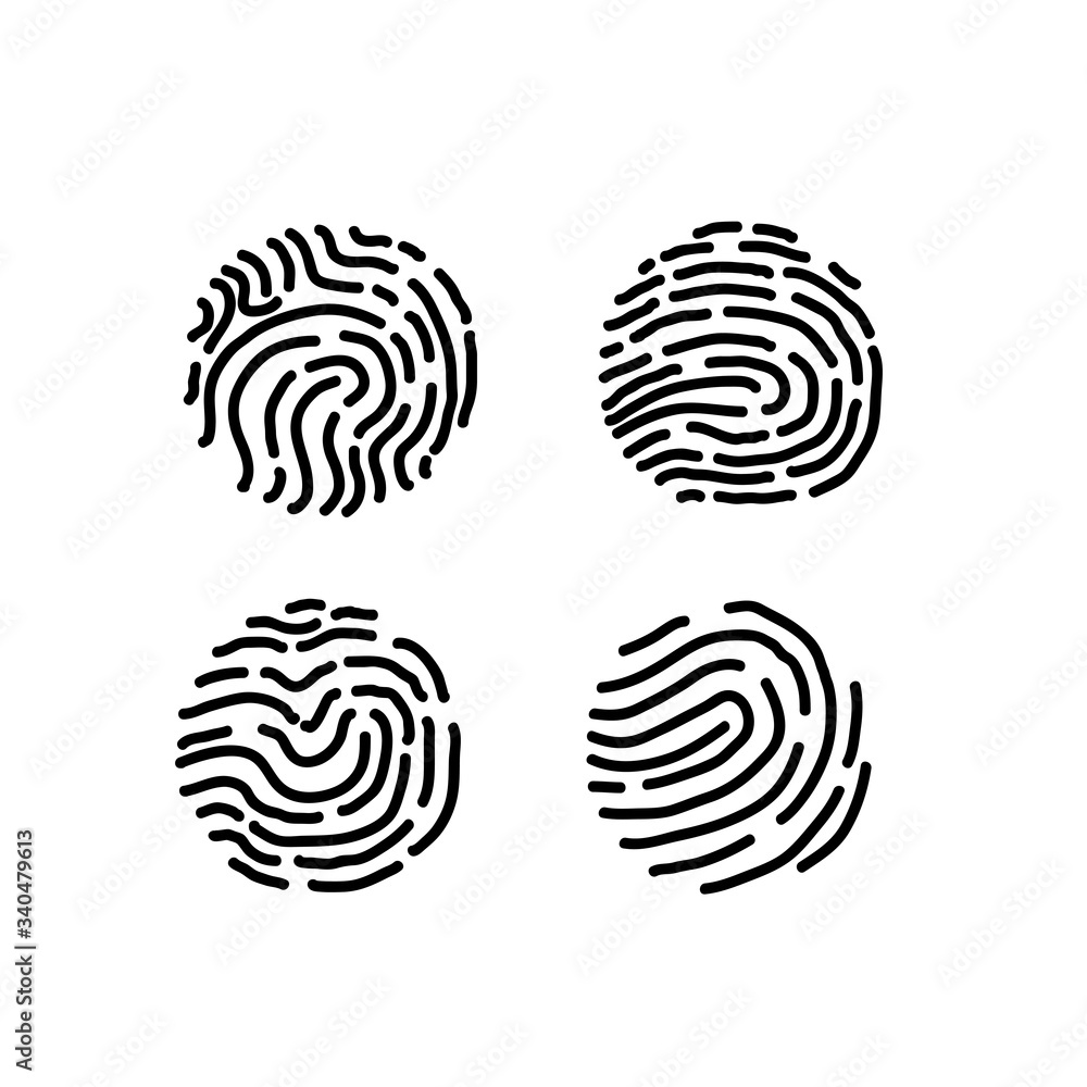 hand drawn doodle fingerprint illustration vector with doodle style hand drawn doodle fingerprint illustration vector with doodle style