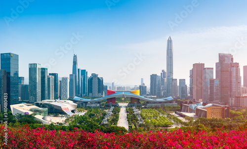 Shenzhen city central axis City Scenery © WU