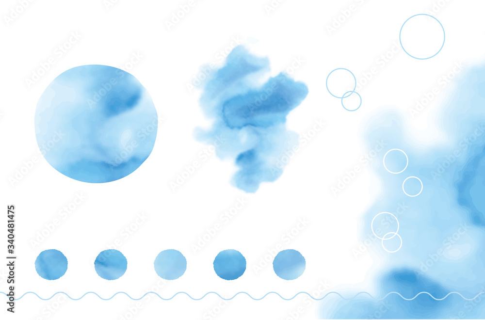 水彩素材青泡雲色々stock Vector Adobe Stock 水彩素材青泡雲色々stock Vector Adobe Stock