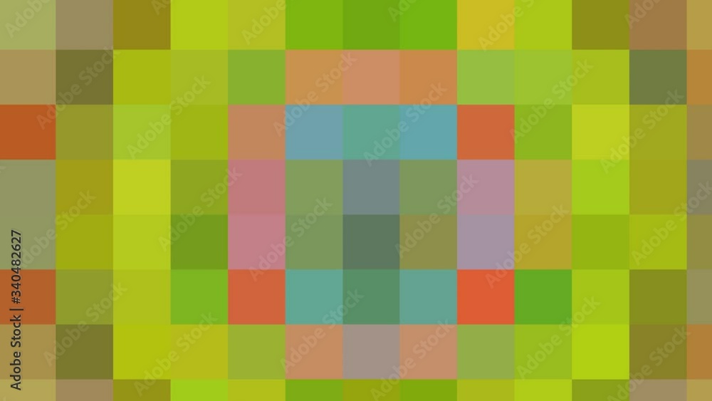 Changing different colours into red, orange, blue, teal, green hypnotic mosaic animated pixelated gradient background in motion moving fast Changing different colours into red, orange, blue, teal, green hypnotic mosaic animated pixelated gradient background in motion moving fast