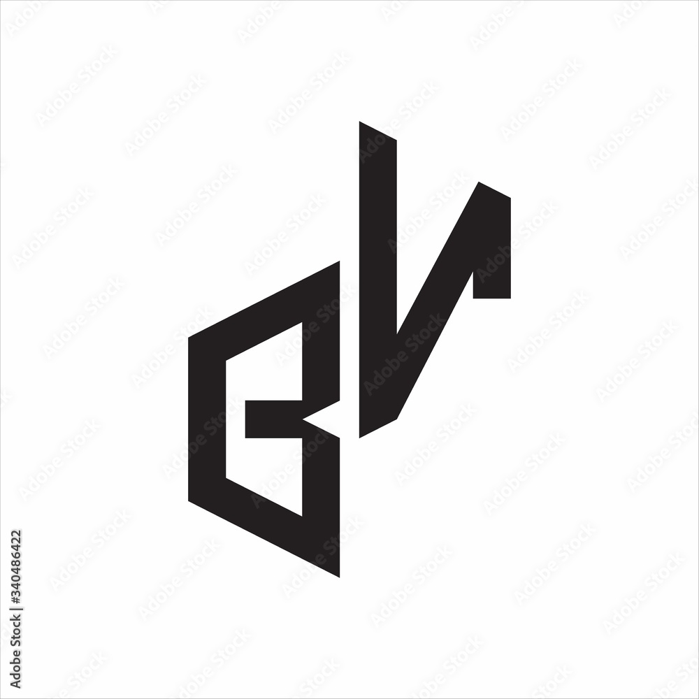 BV Initial Letters logo monogram with up to down style BV Initial Letters logo monogram with up to down style