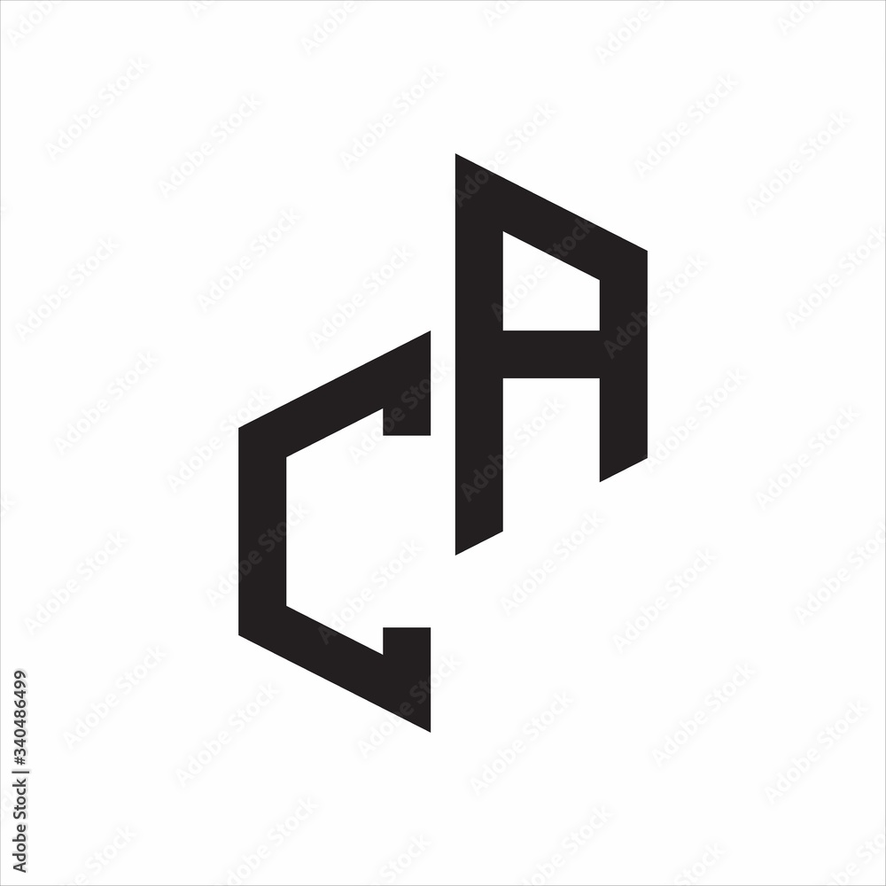 CA Initial Letters logo monogram with up to down style CA Initial Letters logo monogram with up to down style