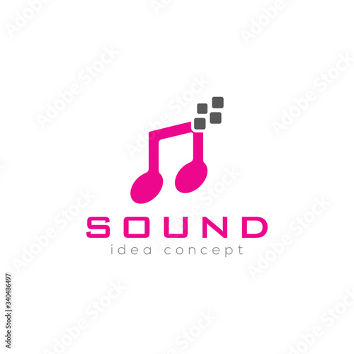 Creative Music  Sound Wave Concept Logo Design Template