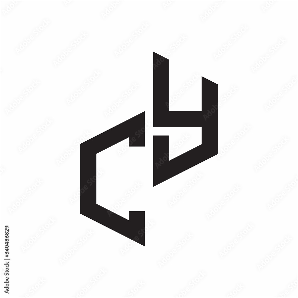CY Initial Letters logo monogram with up to down style CY Initial Letters logo monogram with up to down style
