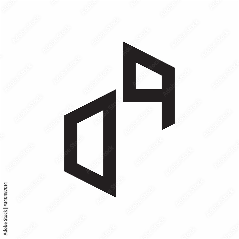 DP Initial Letters logo monogram with up to down style DP Initial Letters logo monogram with up to down style