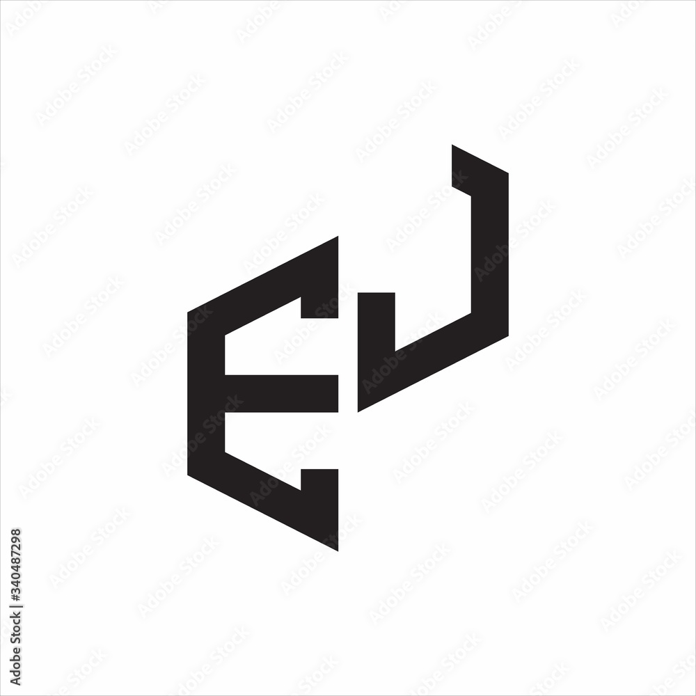 EJ Initial Letters logo monogram with up to down style EJ Initial Letters logo monogram with up to down style