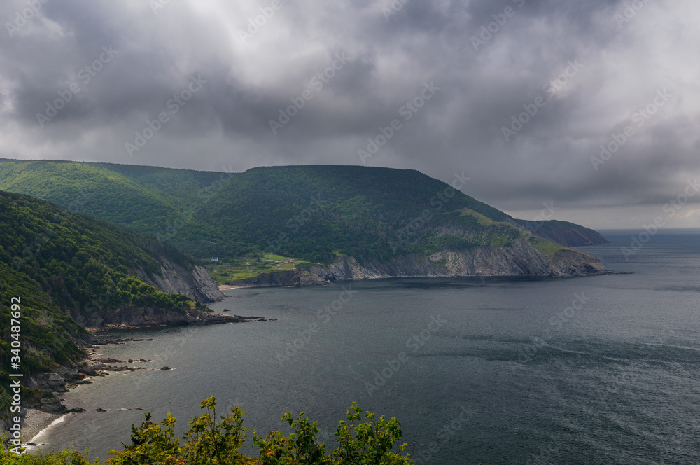 Angry weather at Meat Cove at the north tip of Cape Breton Island Nova Scotia Angry weather at Meat Cove at the north tip of Cape Breton Island Nova Scotia