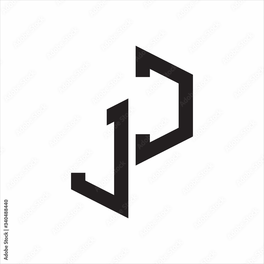 JC Initial Letters logo monogram with up to down style JC Initial Letters logo monogram with up to down style