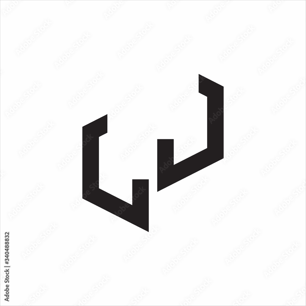 LJ Initial Letters logo monogram with up to down style LJ Initial Letters logo monogram with up to down style